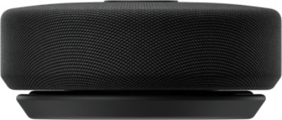Widok z profilu na głośnik Microsoft Modern USB-C Speaker z widocznym kablem.