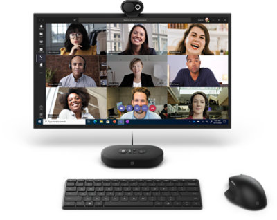 A desktop display of a Teams video call with 9 participants.
