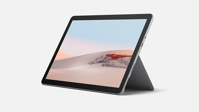 Vue latérale avant de l’appareil Surface Go 2 10,5"