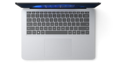 Render of Laptop Studio with Windows 11 dark mode start screen top down in laptop mode