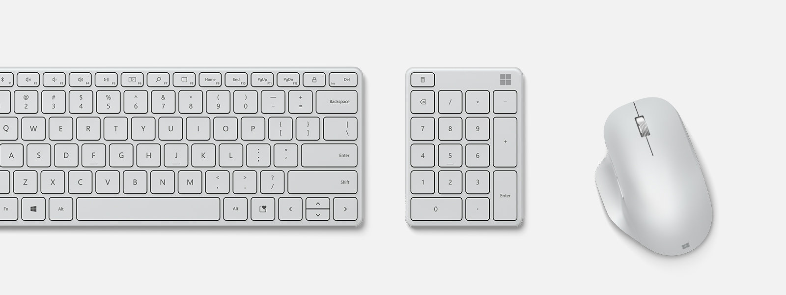 Ensemble clavier et souris Microsoft Bluetooth Desktop - Ensemble clavier  et souris - sans fil - Bluetooth 4.0 - Français - Gris glacier