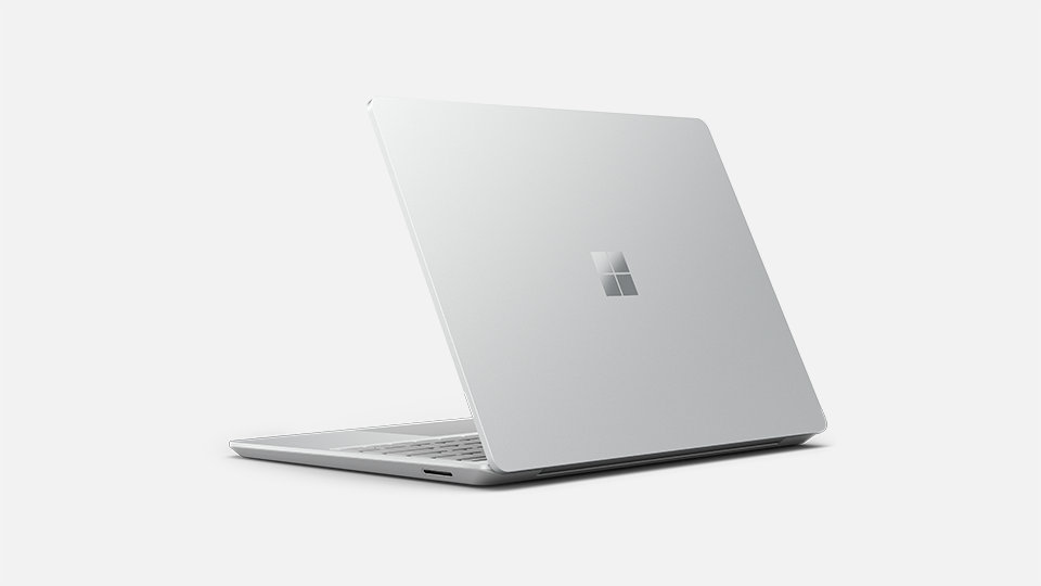 Back view of Surface Laptop Go that highlights the sleek design.