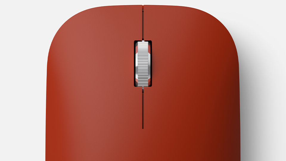 Close-up of the wheel on Surface Mobile Mouse.