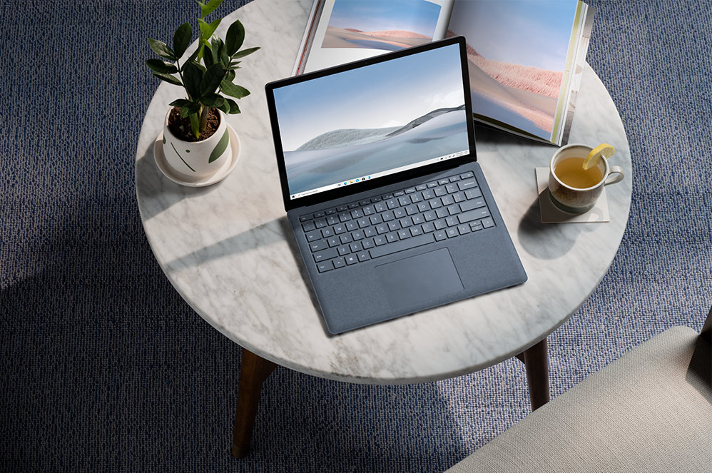 Surface Laptop 4 on coffee table