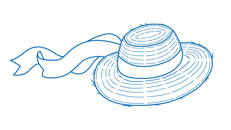 Hat lined illustration
