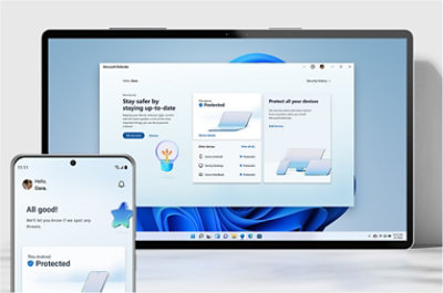 Microsoft Defender-Displays für Mobilgerät und Desktop