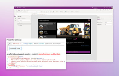 Two people looking at paperwork on a desk