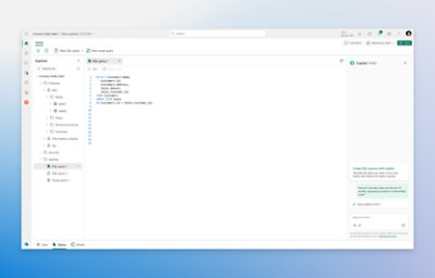A window with a SQL query written