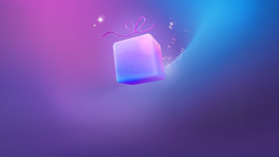 A shimmering gift box.