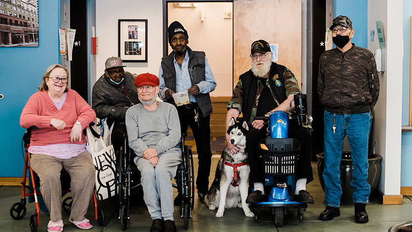 Group of residents standing together