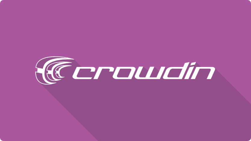 Crowdin logo of the word Crowdin spelled out.