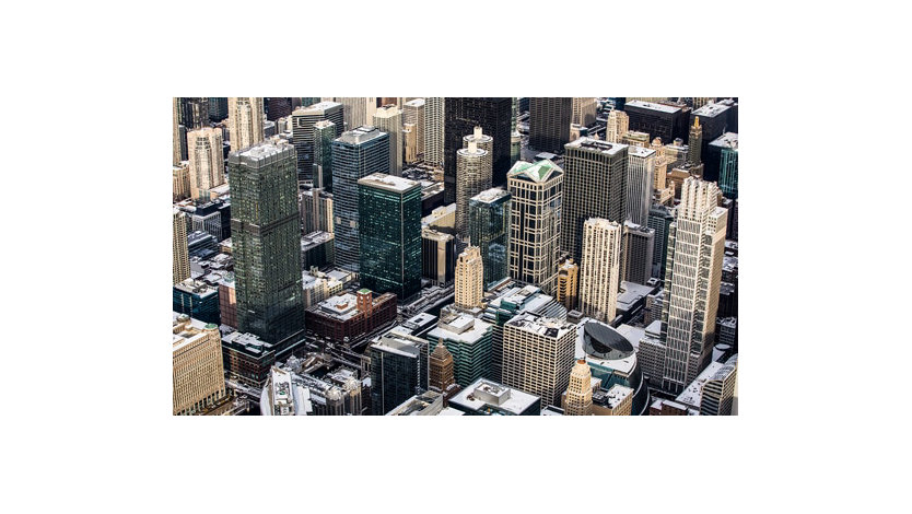 Aerial shot of Chicago showing buildings that represent businesses that should be protected