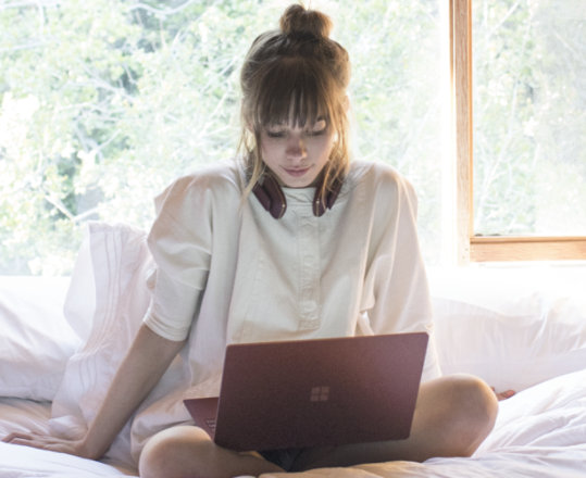 Woman working from home