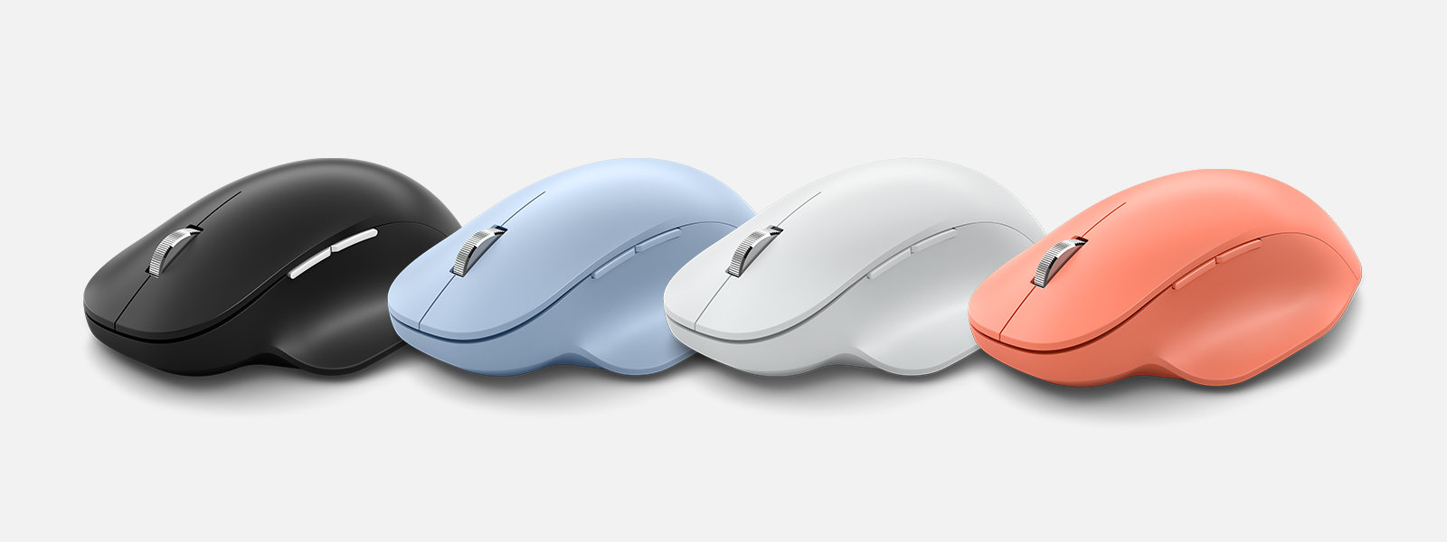 Çeşitli renklerde Microsoft Bluetooth® Ergonomic Mouse
