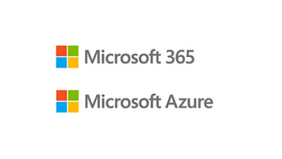 Microsoft 365 and Microsoft Azure logos.