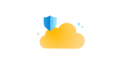 Illustration of a cloud and shield.