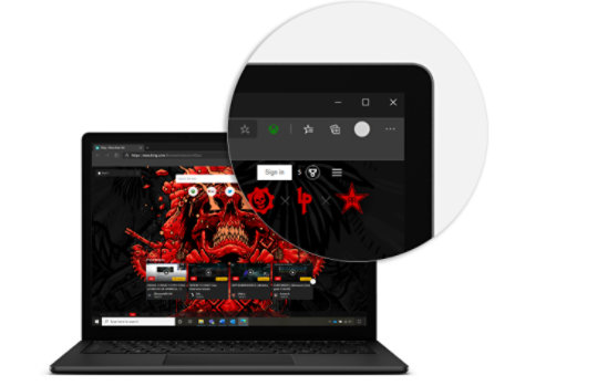 Laptop monitor displaying Xbox related content via the extension