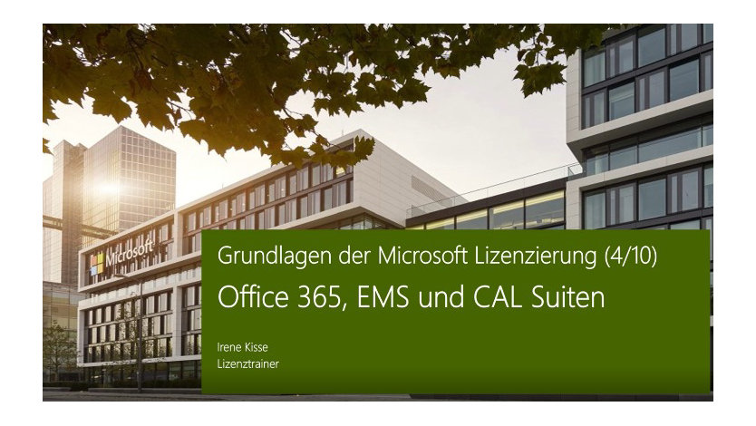 Thumbnail von YouTube Video: Grundlagen der Microsoft Lizenzierung: Office 365, EMS und CAL Suiten