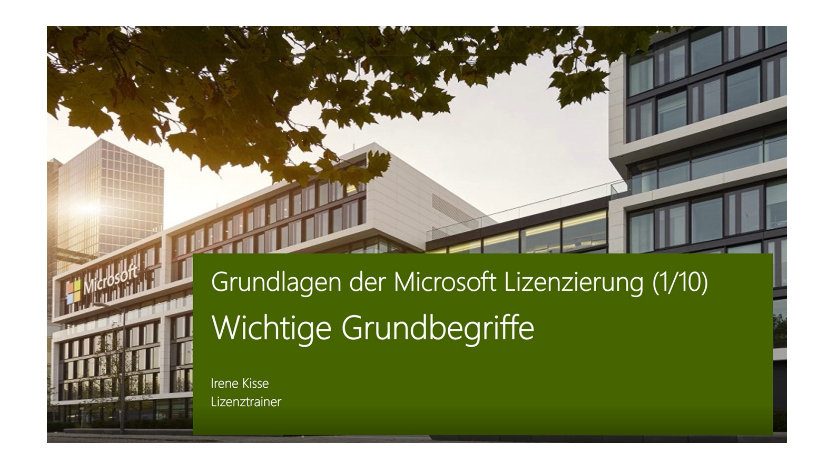 Thumbnail von YouTube Video: Grundbegriffe der Microsoft Lizenzierung Video