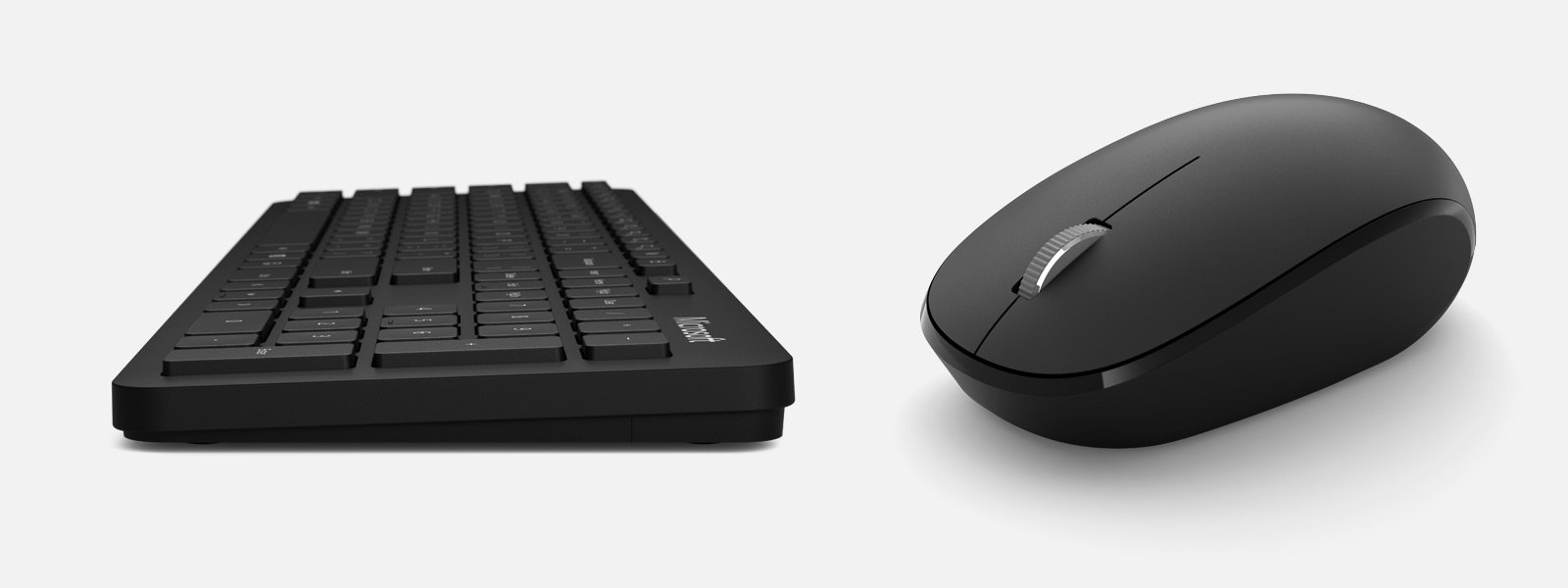 Side angle of Microsoft Bluetooth Keyboard and Mouse
