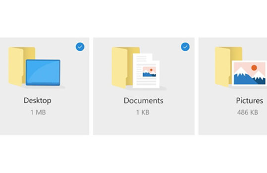 OneDrive folder backup settings