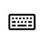 A computer keyboard icon