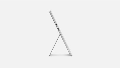 Se muestran Surface Pro 9 desde el lateral para resaltar los puertos.