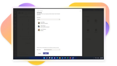 Call group information being displayed in Teams.