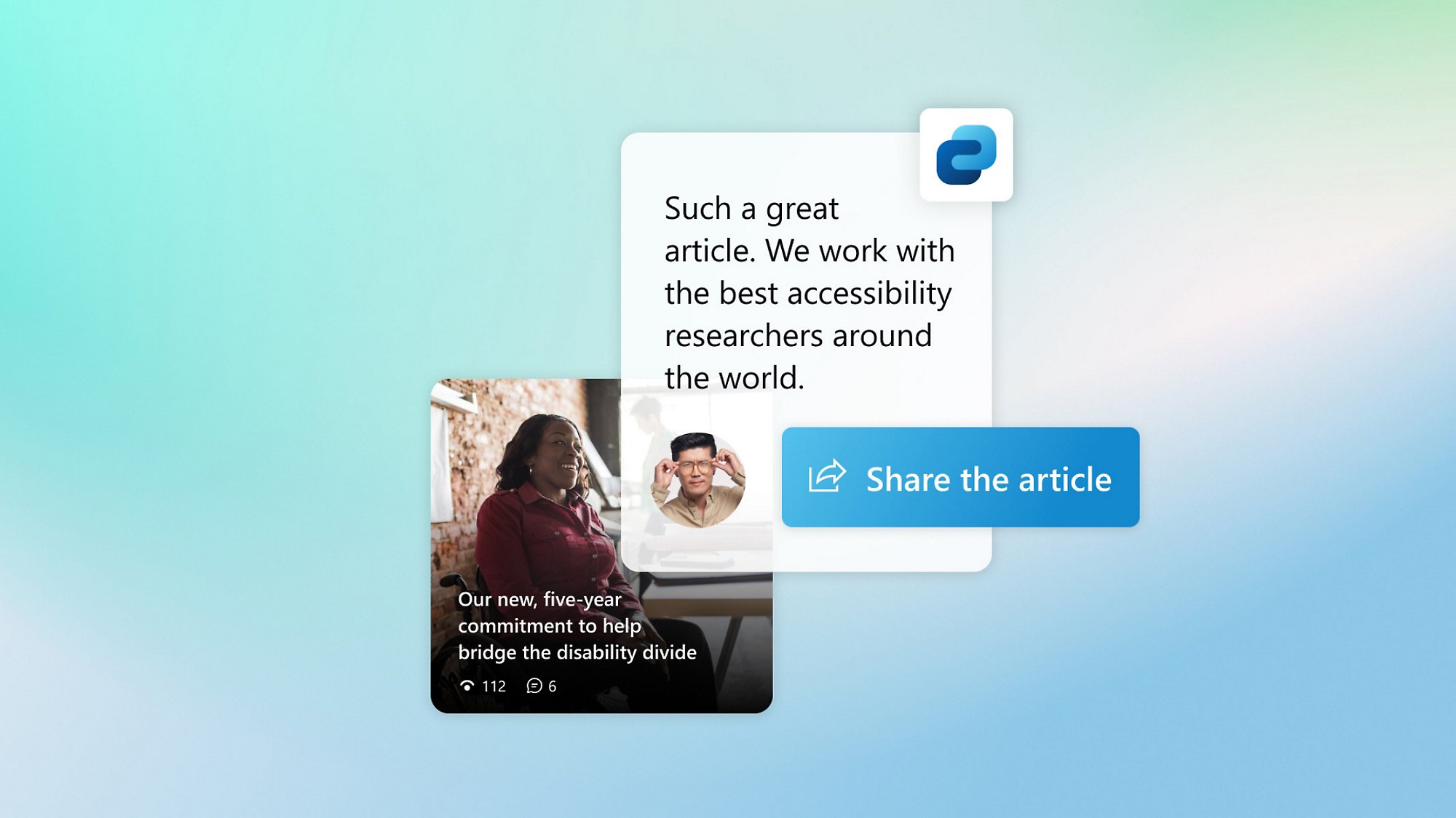 Bir haber makalesi ve çalışanların, metin sohbeti ile fikirlerini belirttiğini gösteren bir mobil ekran.