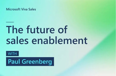 Naslovni ekran iz video zapisa pod nazivom „Omogućavanje budućnosti prodaje“ sa Polom Grinbergom.