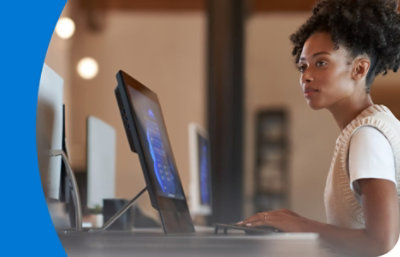 A person working at their desk.