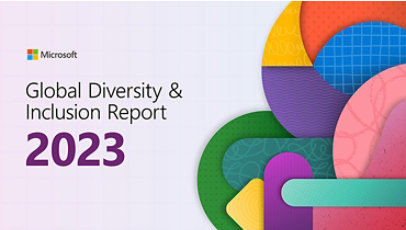 Colorful background with copy, Microsoft Global Diversity & Inclusion Report 2023