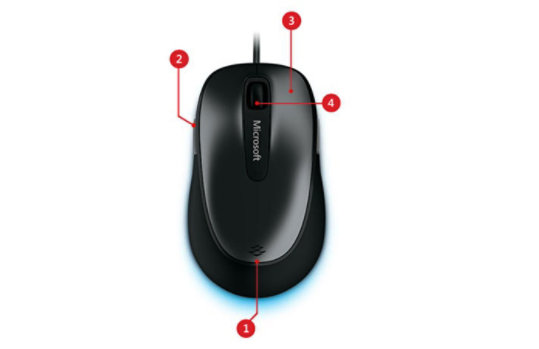 Mouse - USB - Microsoft Comfort 4500 - Cinza/Preto - 4FD-00025 / 1422 - waz