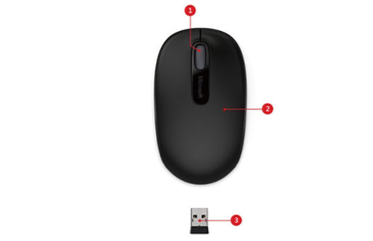 Microsoft Wireless Mobile Mouse 1850 features