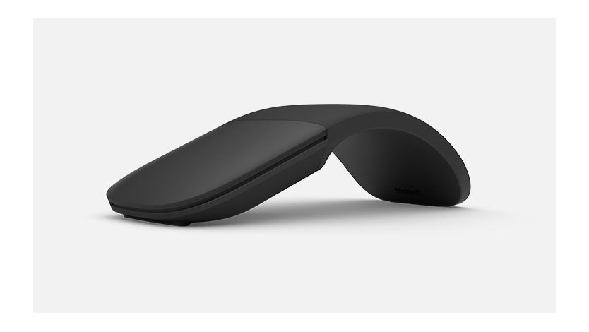 A Microsoft Arc Mouse 