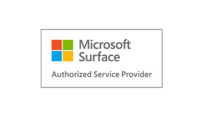 Microsoft Surface 認定サービス プロバイダー バッジ。