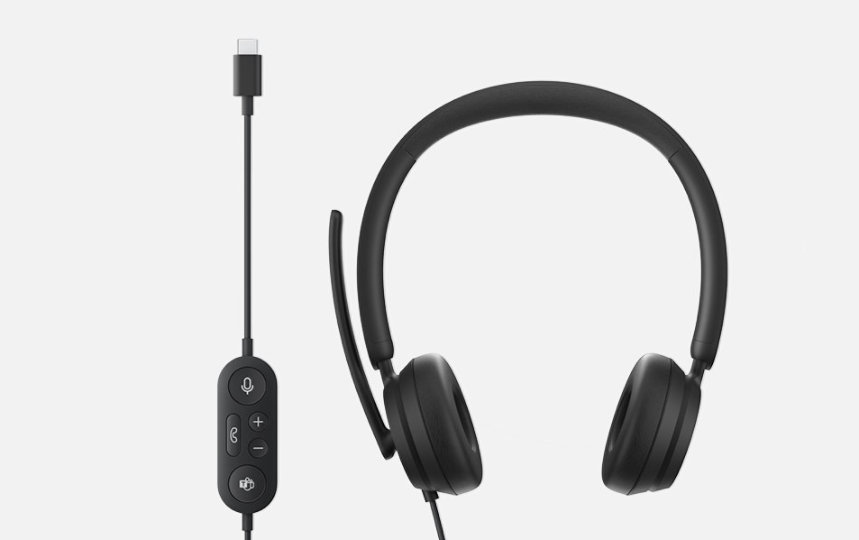 Microsoft Modern USB-C Headset Noise Reducing Microphone, Certified for Microsoft Teams | Microsoft Business Accessories