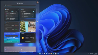 Animation of Windows 11 widgets