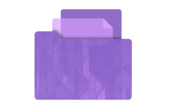 Illustrated purple file folders