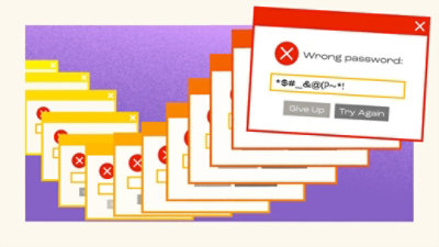 Illustration of online password dialog boxes