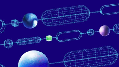 A blue wireframe of a cylindrical object.
