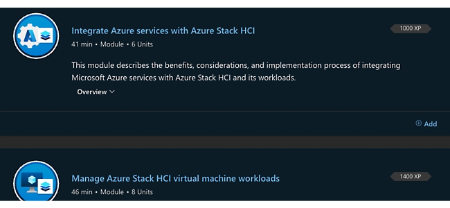 Screenshot des Bildschirms zur Azure-Reihe zur Integration mit Azure Stack.