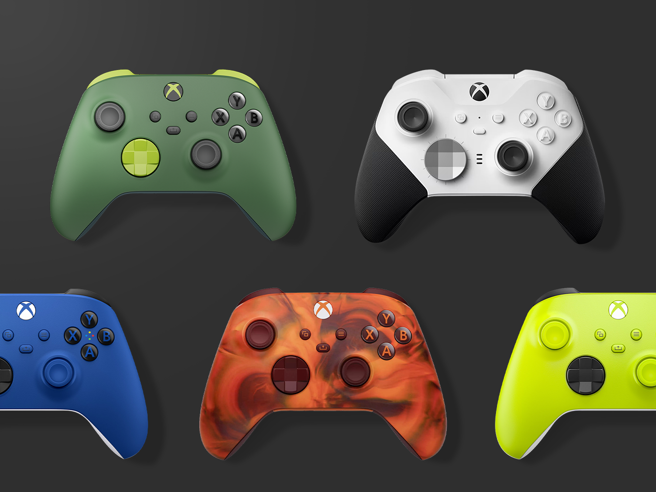 Xbox controllers.