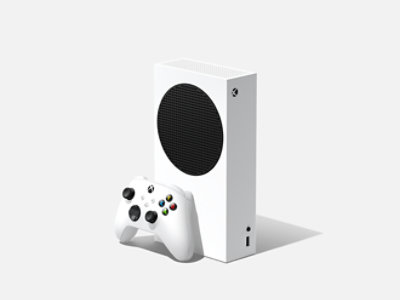 An XBOX Series S console and an XBOX controller