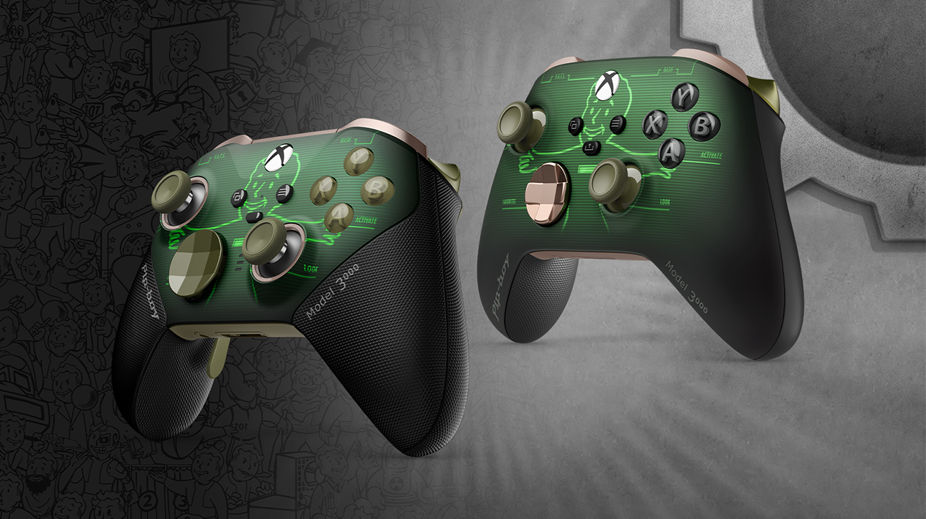Fallout Pip-Boy Xbox controllers.