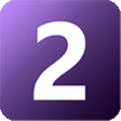 Number Two Icon.