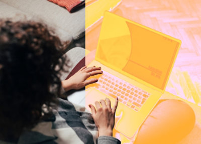 Person using a laptop