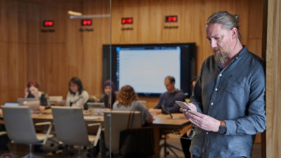 Man working on computer