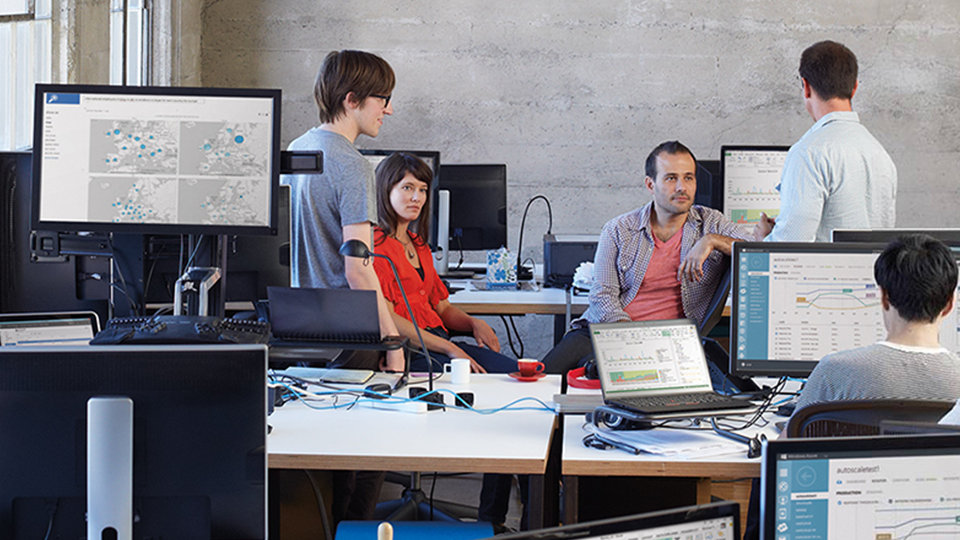 People working in an office.