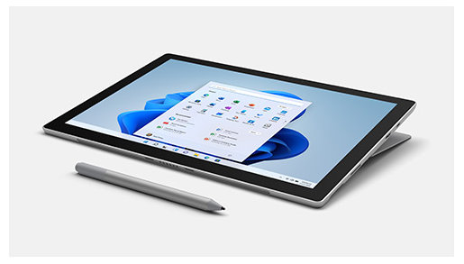 Surface Pro 7+ shown with Surface Pen.